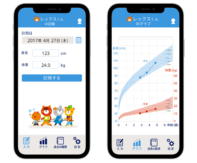 成長曲線アプリのイメージ画像